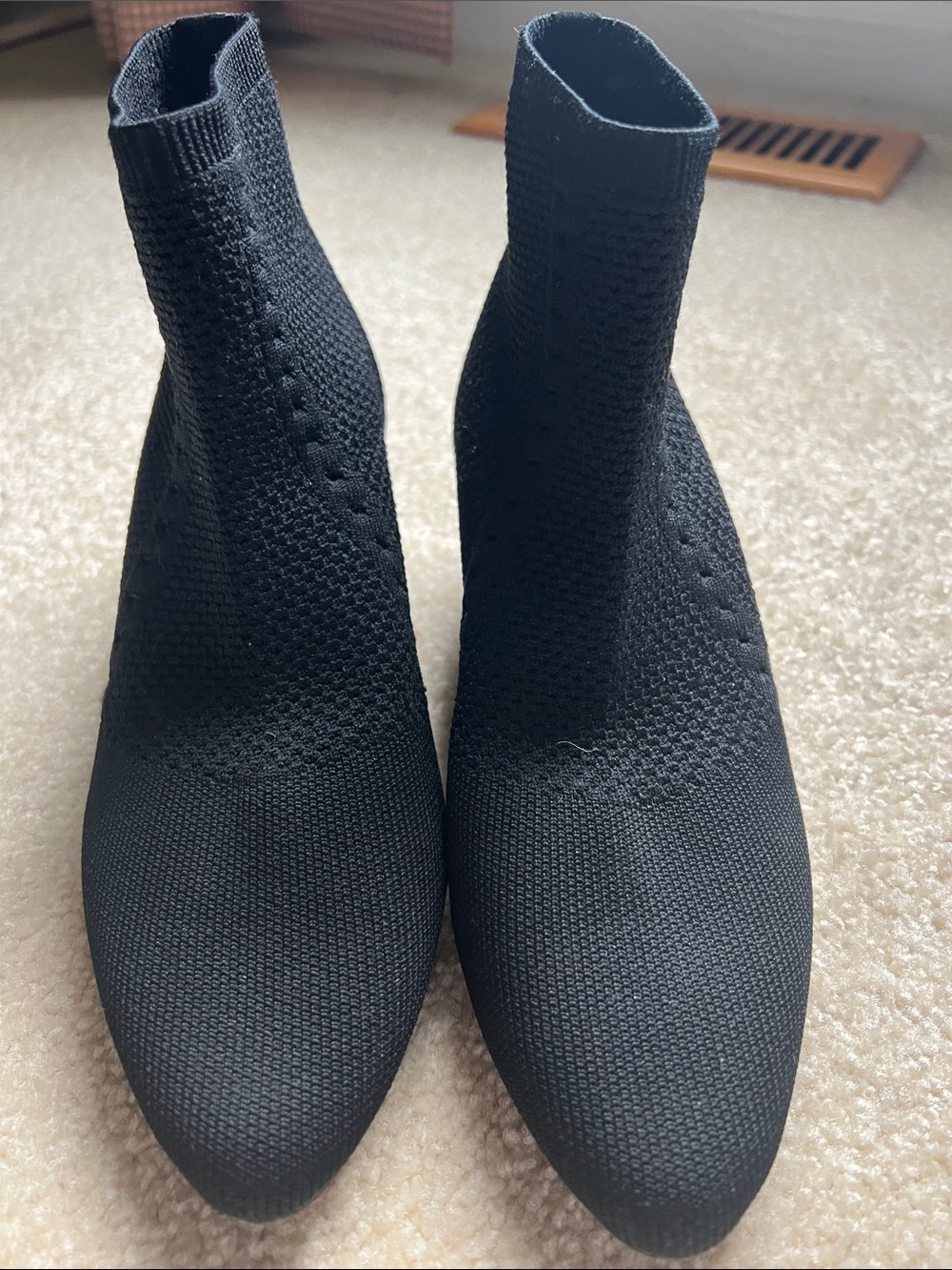 Eileen Fisher Black Knit Sock Ankle Booties